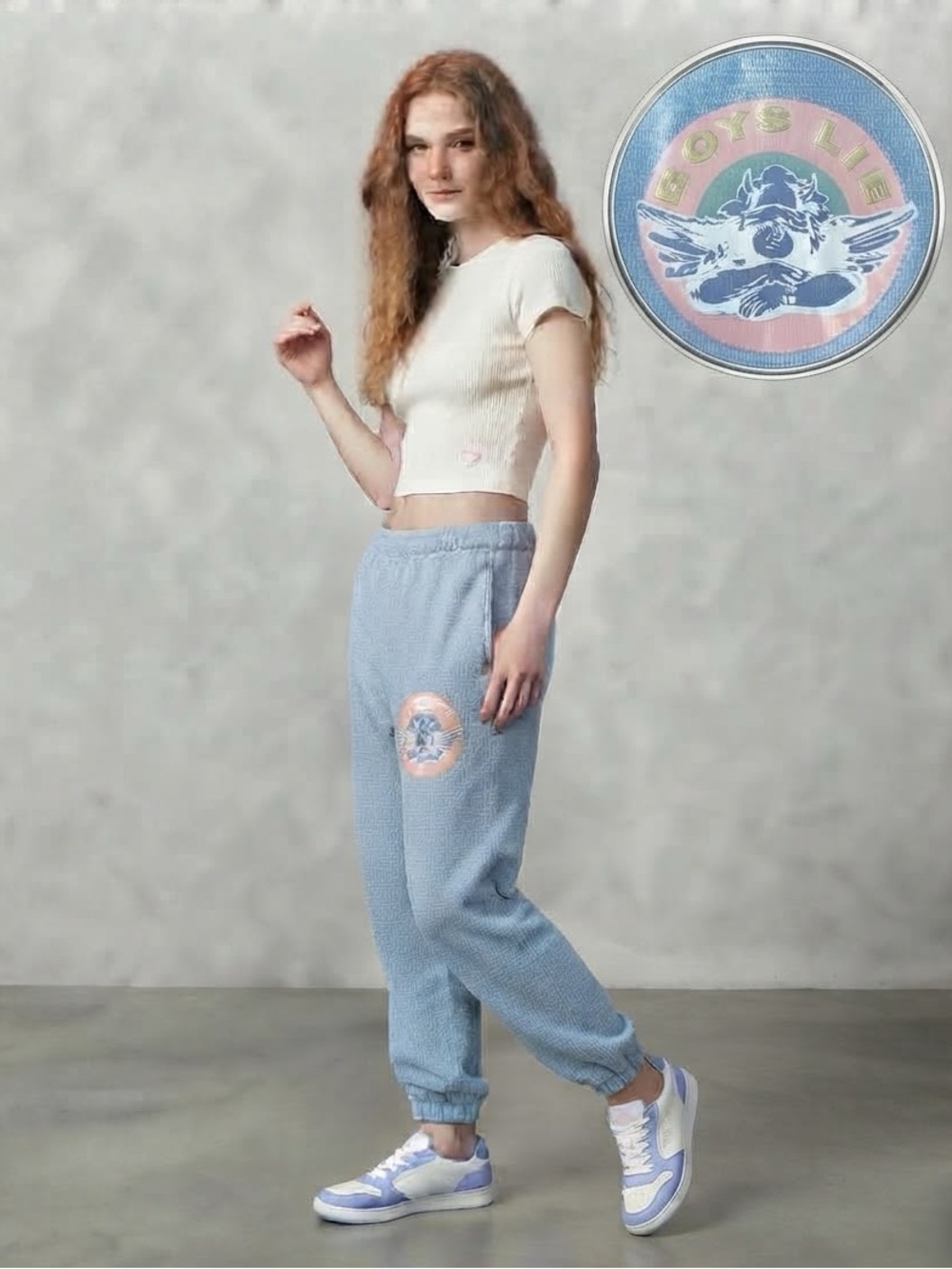 Boys Lie Blindsided Mac Slim Pants
Size XS Sweats Joggers Cherub graphic logo
